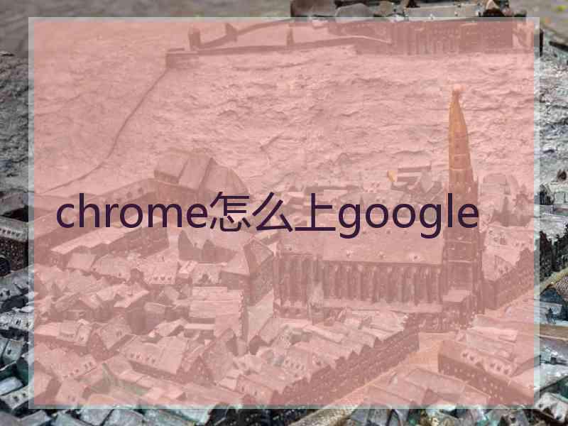 chrome怎么上google