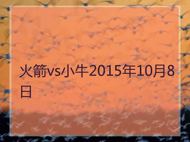 火箭vs小牛2015年10月8日