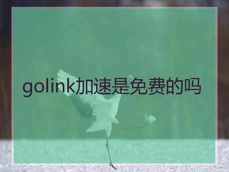 golink加速是免费的吗