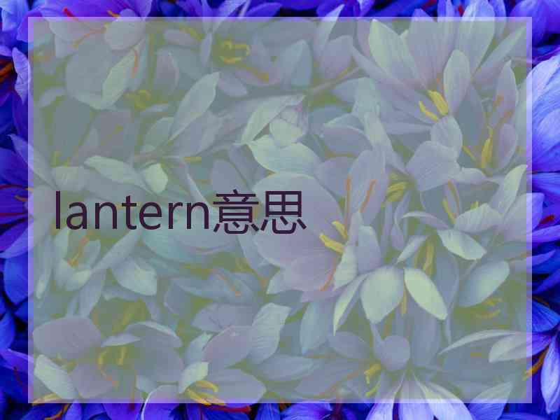 lantern意思