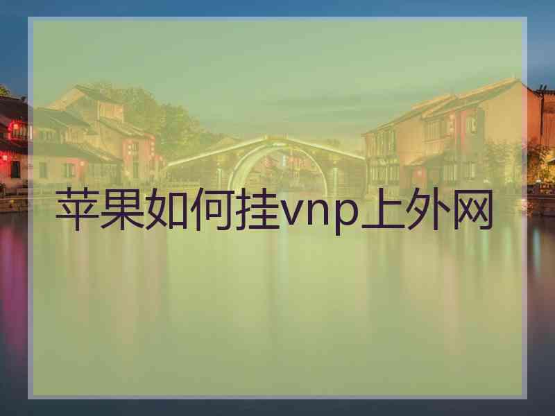 苹果如何挂vnp上外网