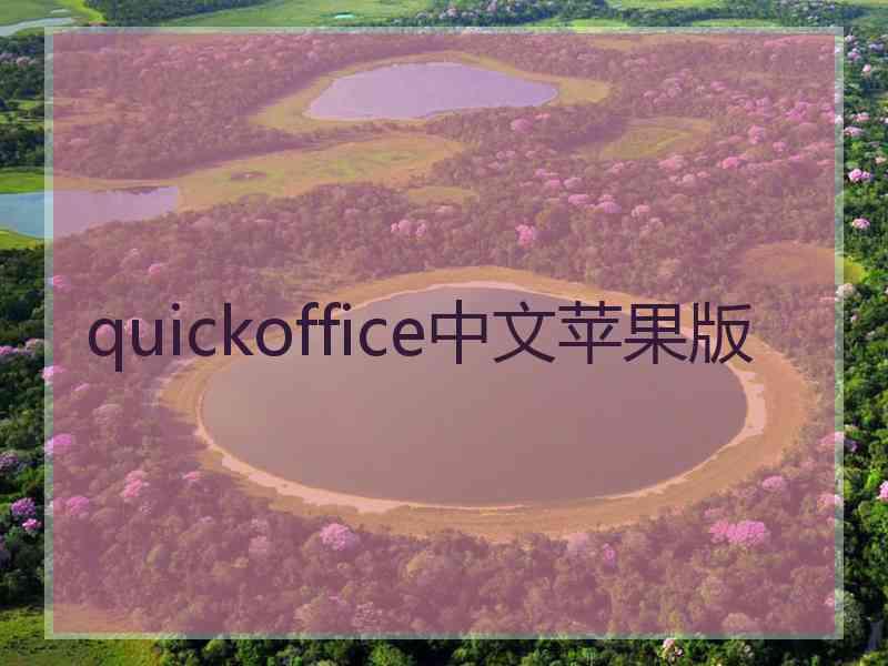 quickoffice中文苹果版