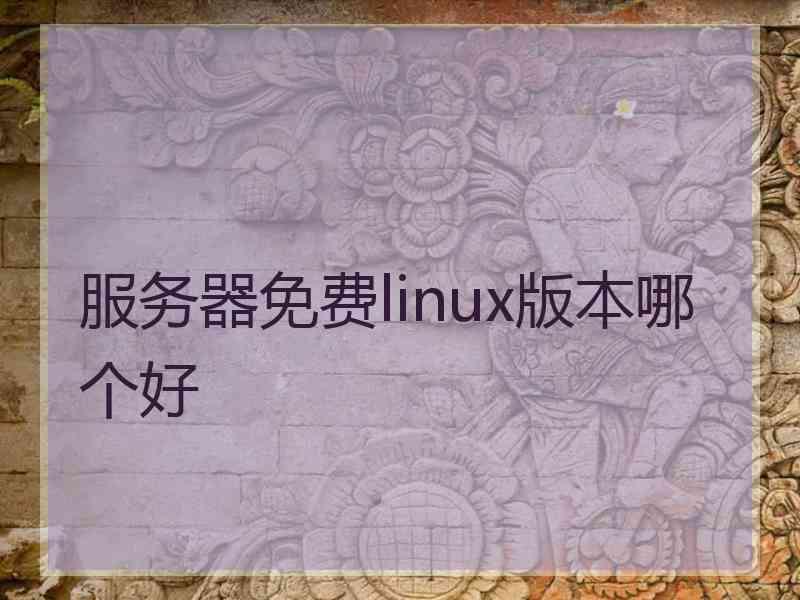 服务器免费linux版本哪个好