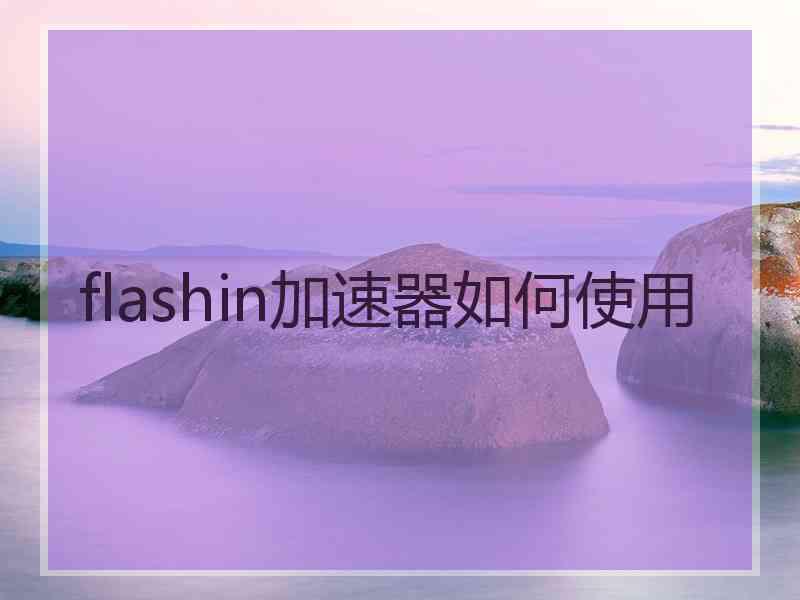 flashin加速器如何使用