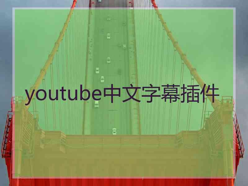 youtube中文字幕插件