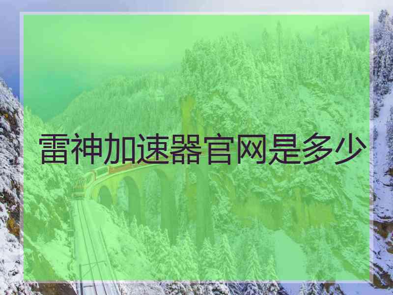 雷神加速器官网是多少