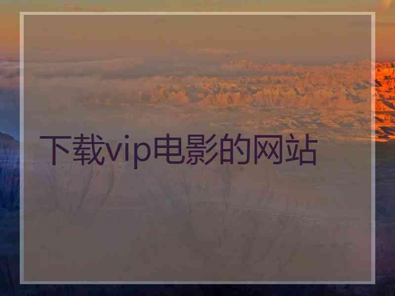 下载vip电影的网站