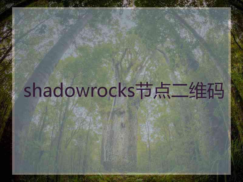 shadowrocks节点二维码