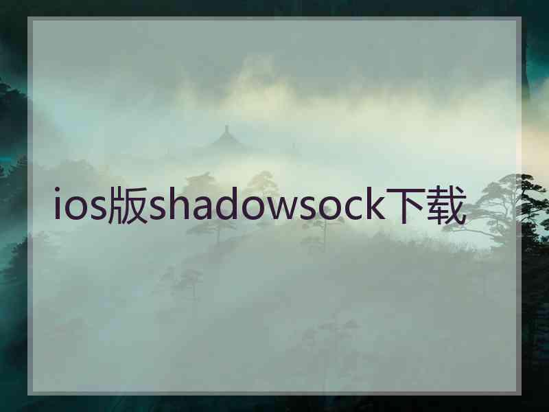 ios版shadowsock下载