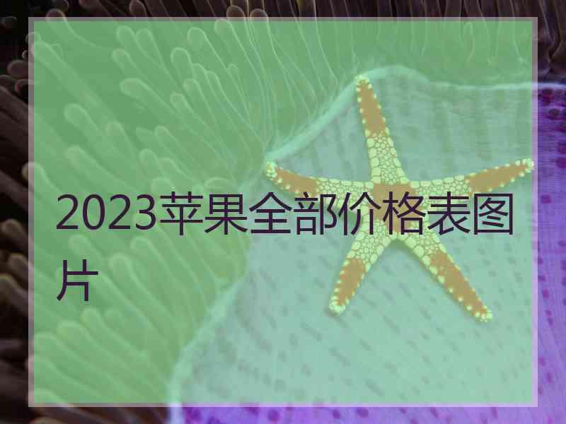 2023苹果全部价格表图片