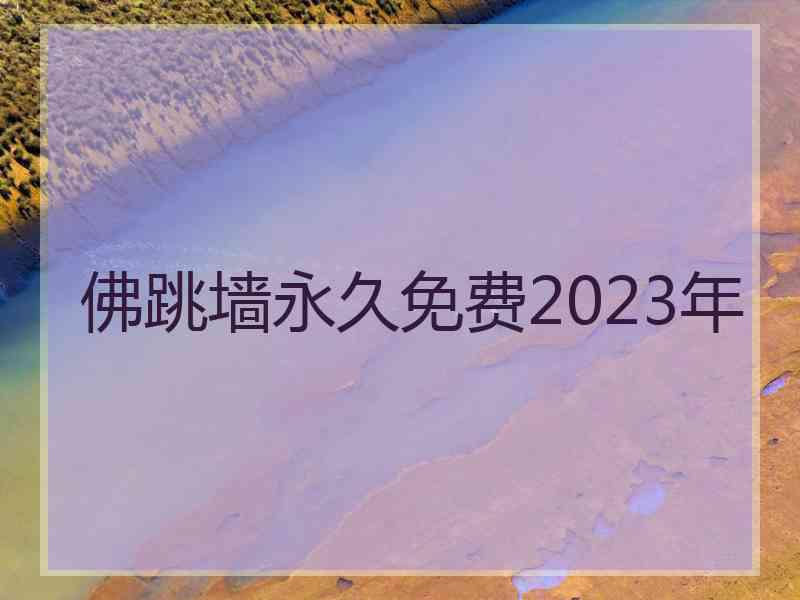 佛跳墙永久免费2023年