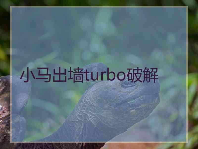 小马出墙turbo破解