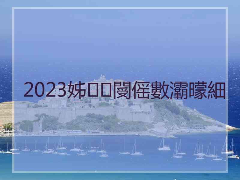 2023姊閿傜數灞曚細