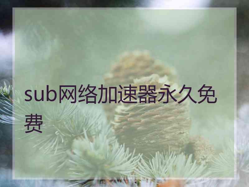 sub网络加速器永久免费