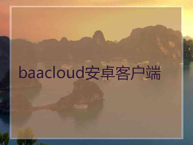 baacloud安卓客户端