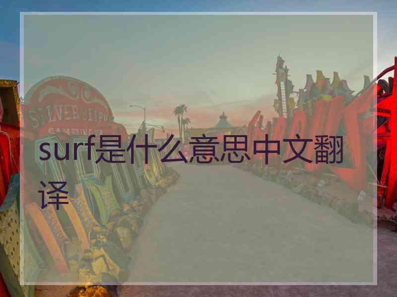 surf是什么意思中文翻译