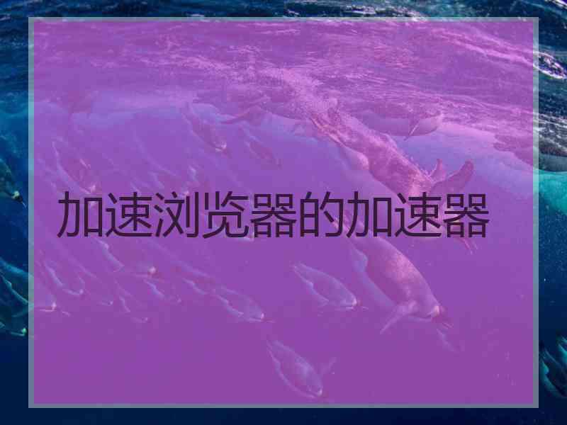 加速浏览器的加速器