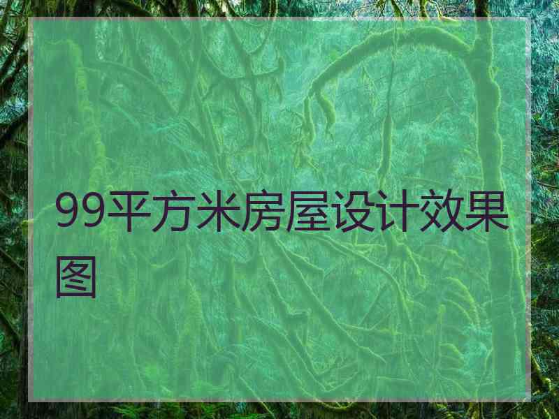 99平方米房屋设计效果图