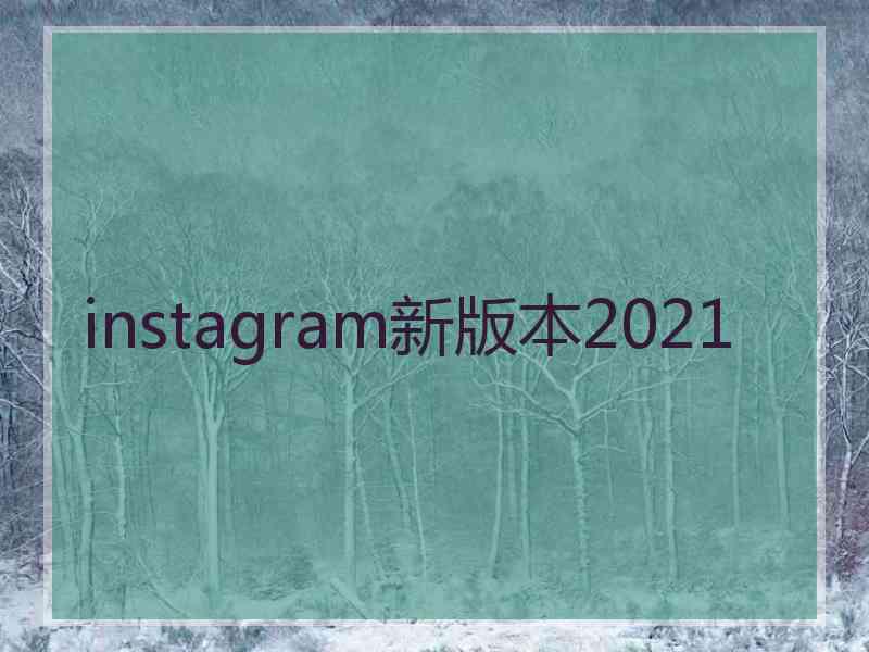 instagram新版本2021