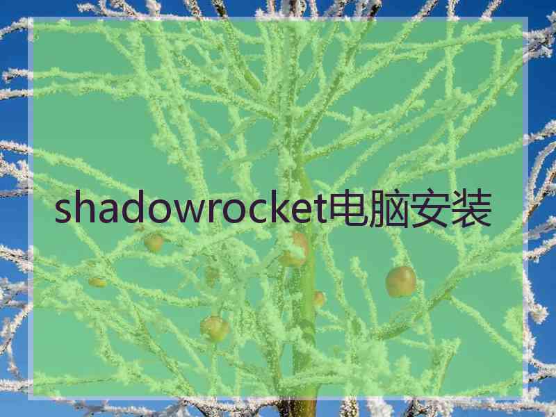 shadowrocket电脑安装