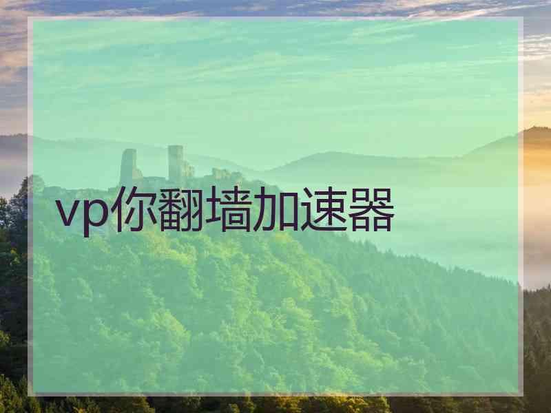 vp你翻墙加速器