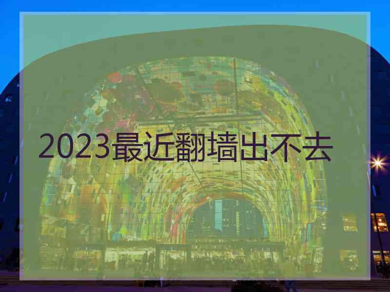 2023最近翻墙出不去