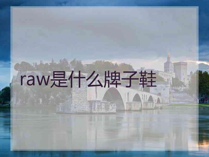 raw是什么牌子鞋