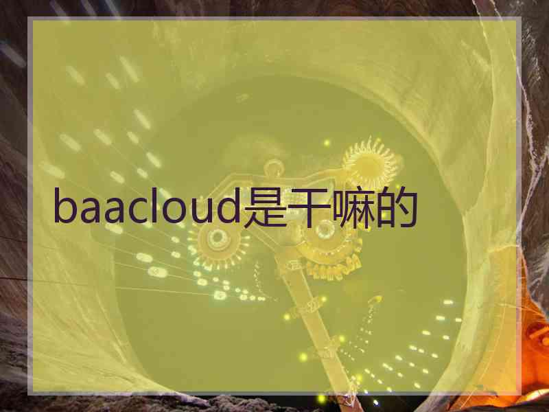 baacloud是干嘛的