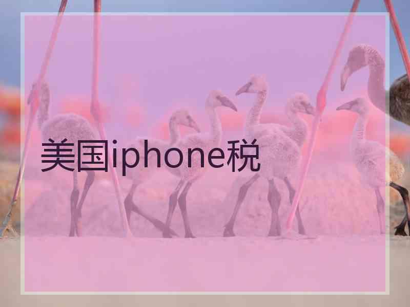 美国iphone税