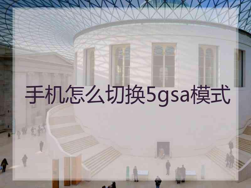 手机怎么切换5gsa模式