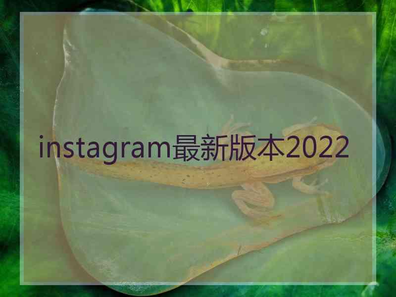 instagram最新版本2022