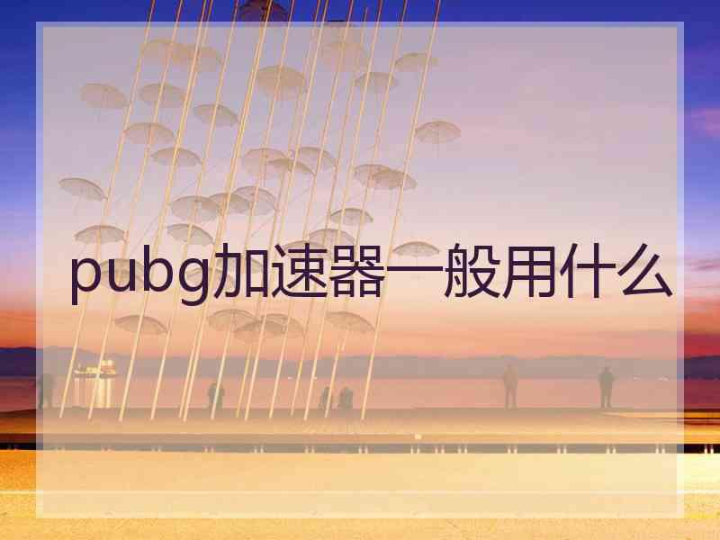 pubg加速器一般用什么