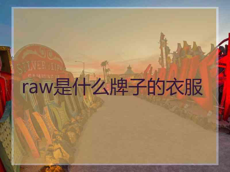 raw是什么牌子的衣服