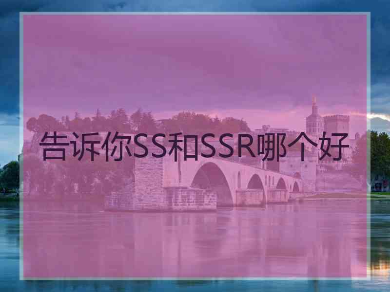 告诉你SS和SSR哪个好