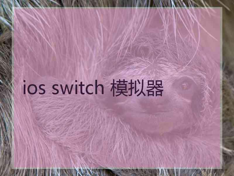 ios switch 模拟器