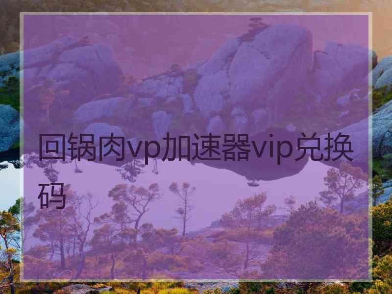 回锅肉vp加速器vip兑换码