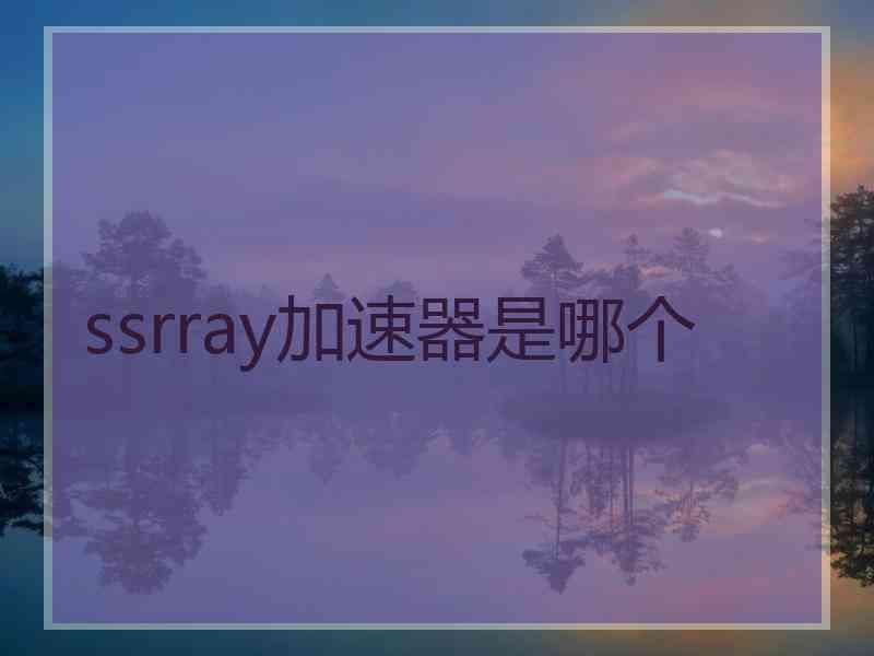 ssrray加速器是哪个