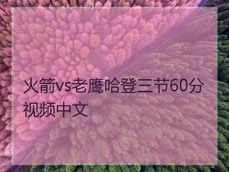 火箭vs老鹰哈登三节60分视频中文