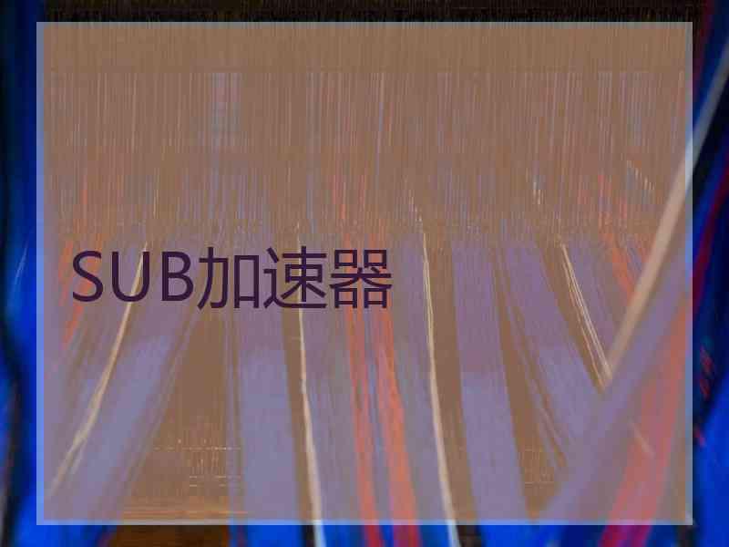 SUB加速器