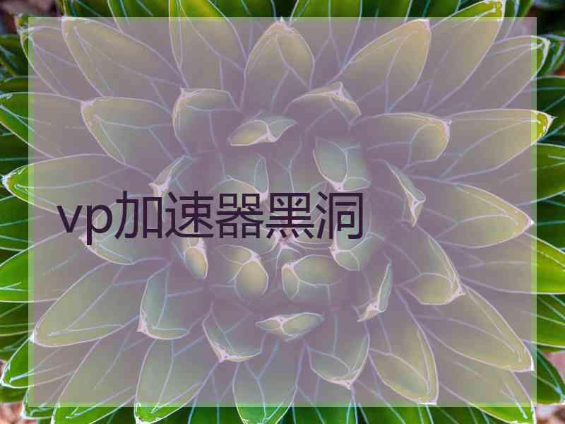 vp加速器黑洞