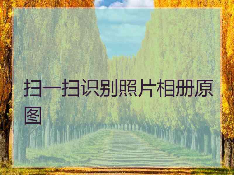 扫一扫识别照片相册原图