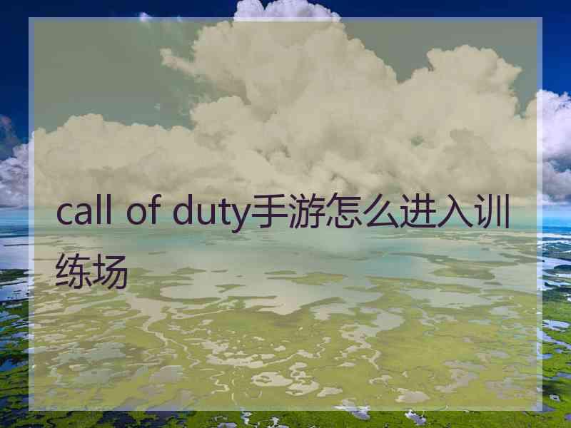 call of duty手游怎么进入训练场