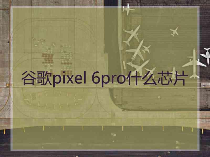 谷歌pixel 6pro什么芯片