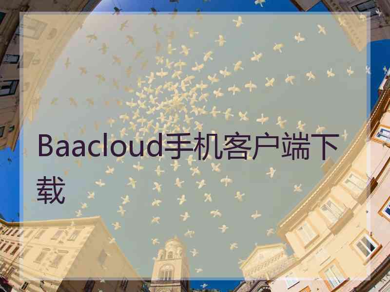 Baacloud手机客户端下载