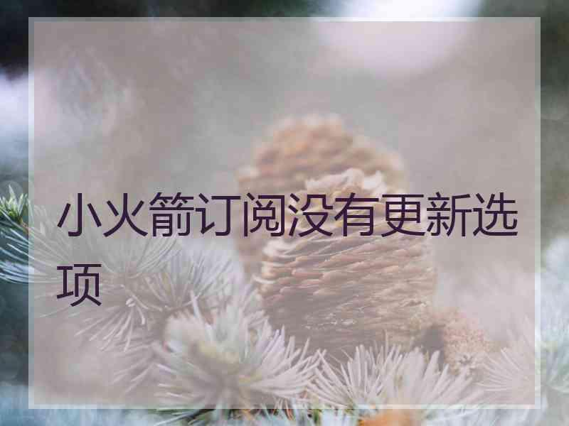 小火箭订阅没有更新选项