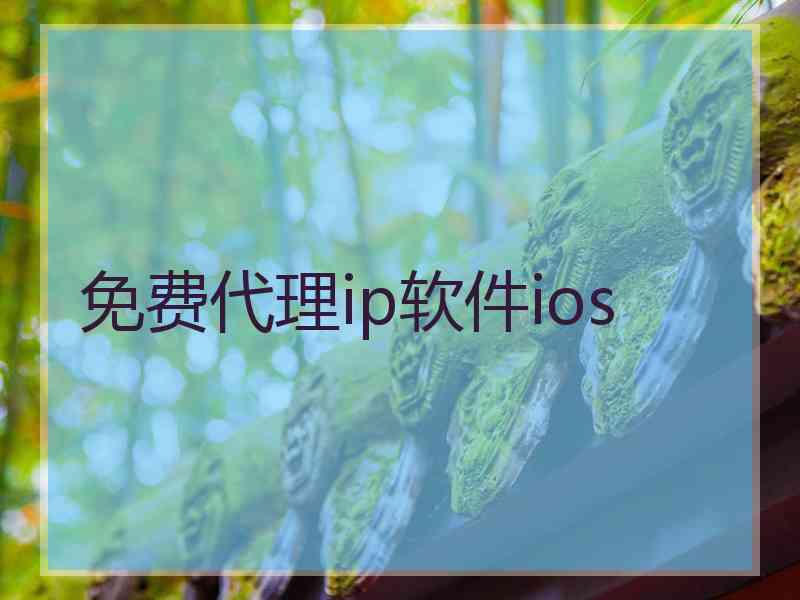 免费代理ip软件ios