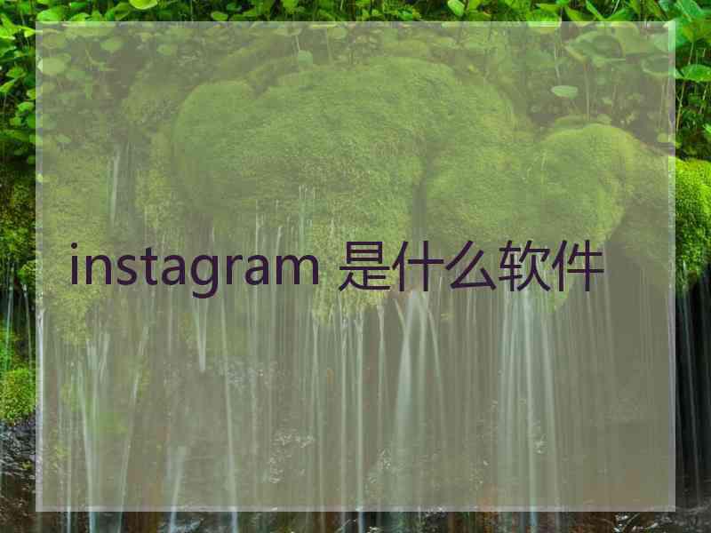 instagram 是什么软件