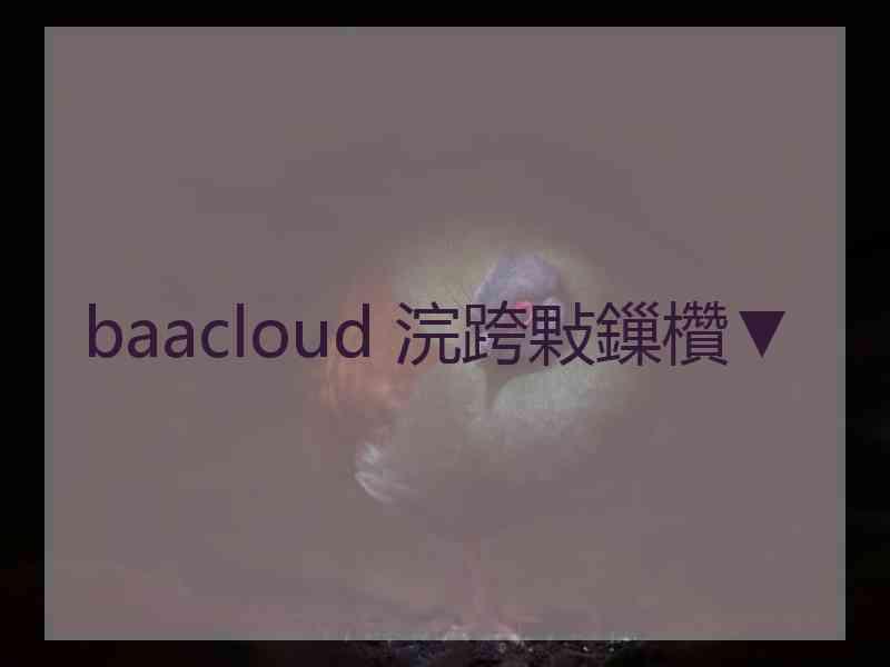 baacloud 浣跨敤鏁欑▼