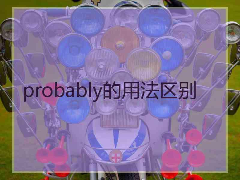 probably的用法区别