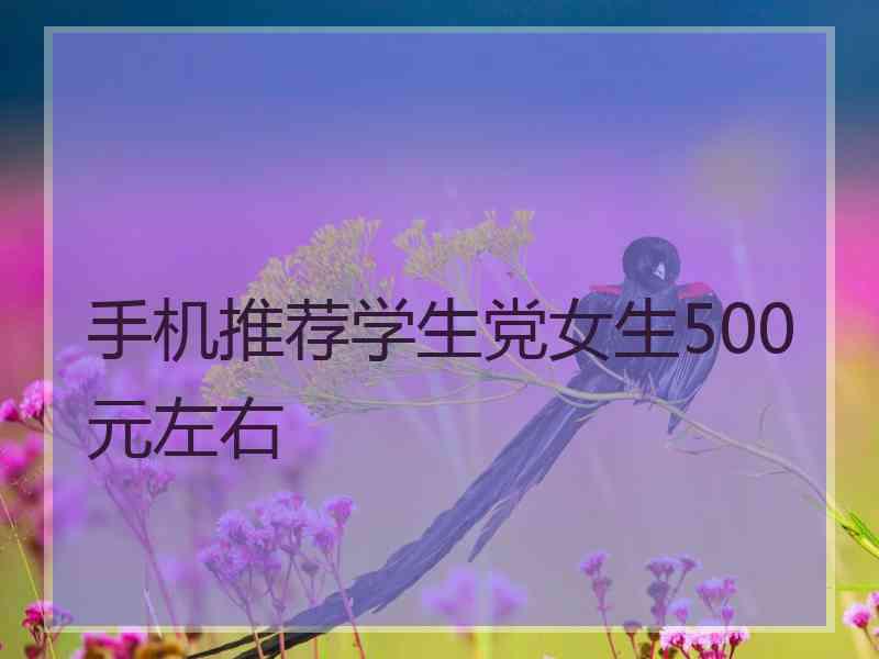 手机推荐学生党女生500元左右